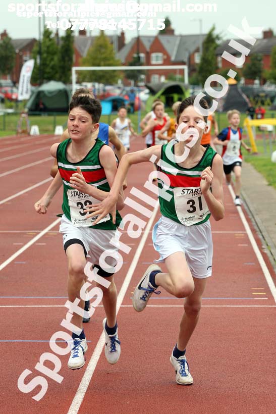 Boys under-13s 800 metres, Northern Under-17s/U-15s and U13s Champs, Leigh Sports Village, Leigh. Photo: David T. Hewitson/Sports for All Pics
